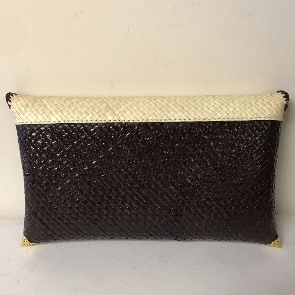 Bamboo Straw Clutch Purse Handwoven Envelope Retro Straw Handbag Raffia … - Picture 4 of 7